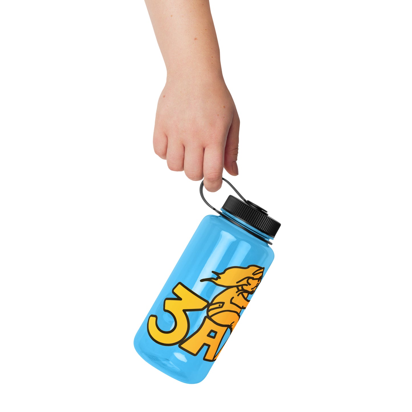 Wide mouth plastic water bottle