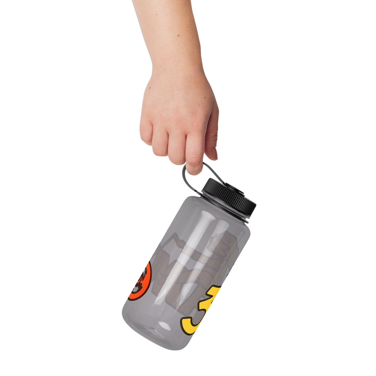 Wide mouth plastic water bottle