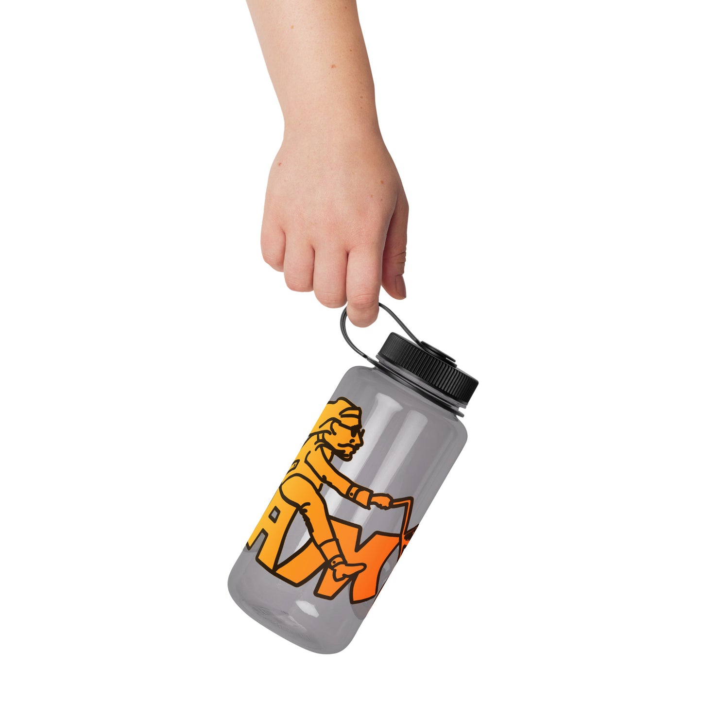 Wide mouth plastic water bottle