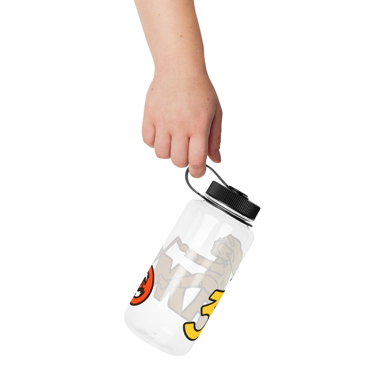 Wide mouth plastic water bottle