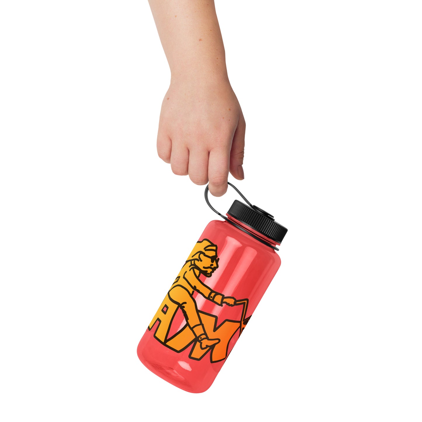 Wide mouth plastic water bottle